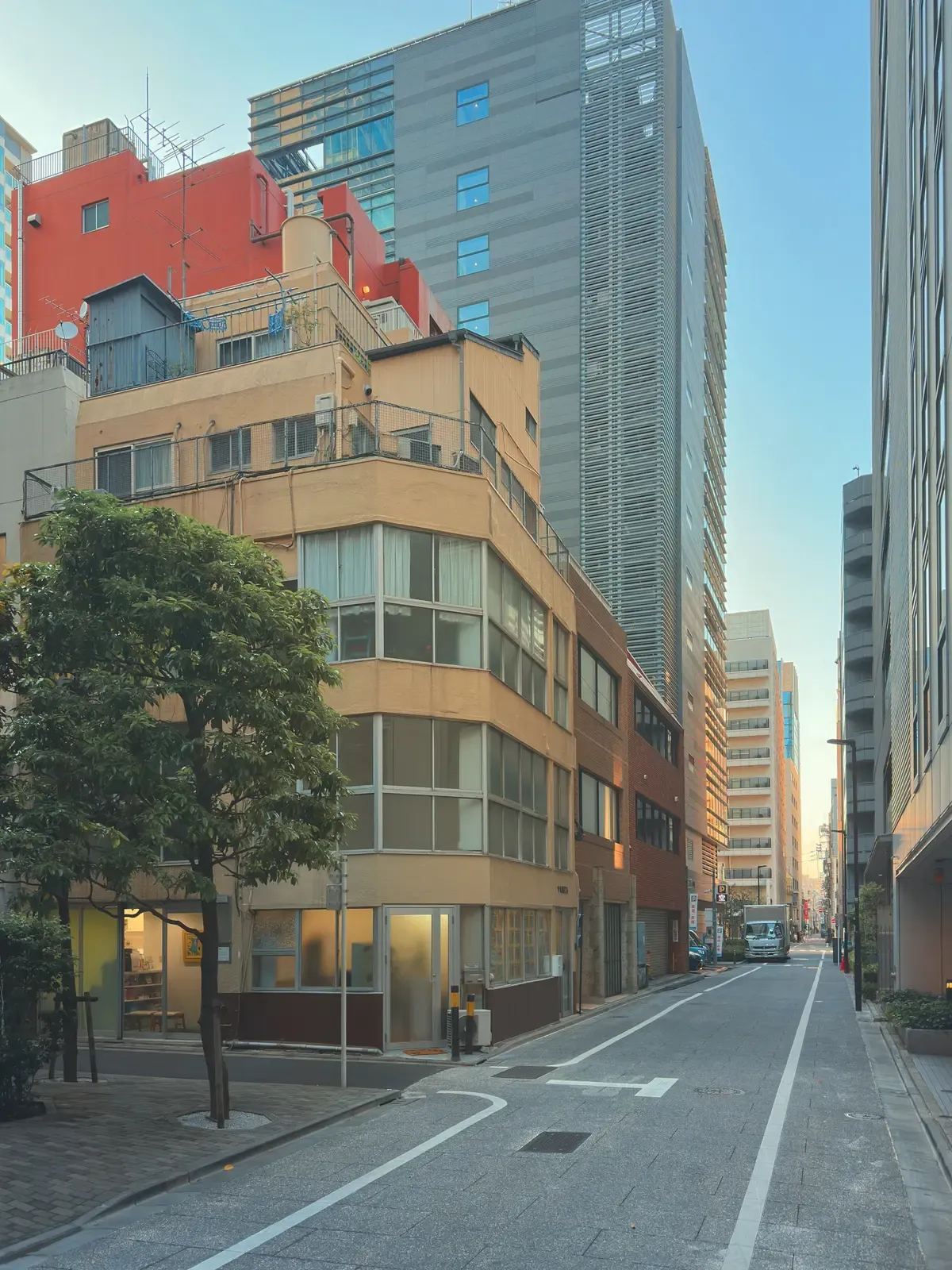 Akihabara streets with retro and modern buildings on the Akihabara original go-kart tour in Chiyoda City, Tokyo, Japan